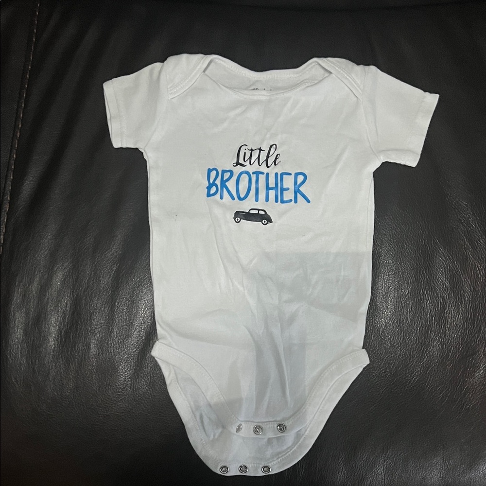 Little Brother White and Blue Bodysuit